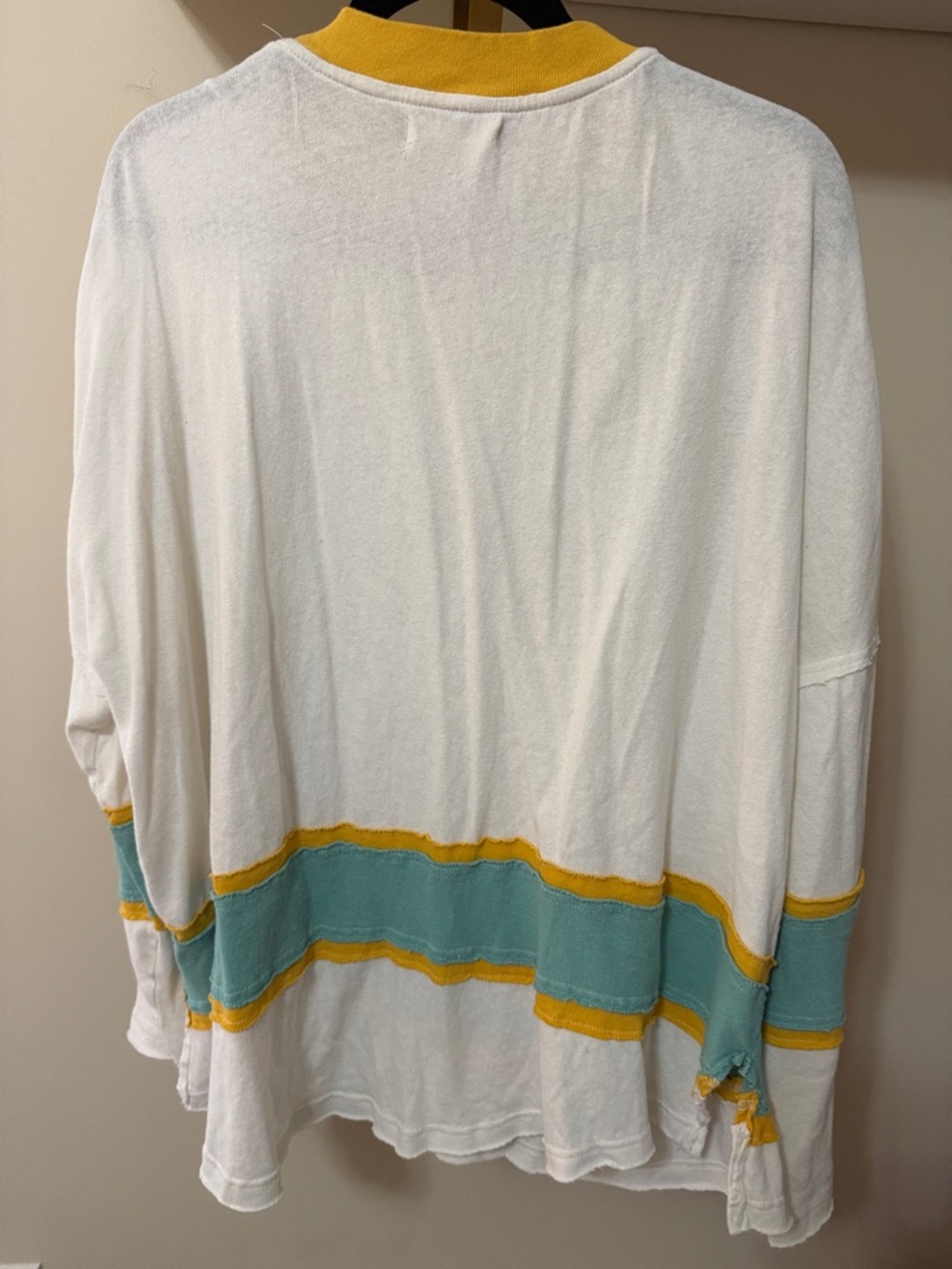 We The Free White, Gold & Teal Striped '15' Jersey Top - Picture 3 of 3